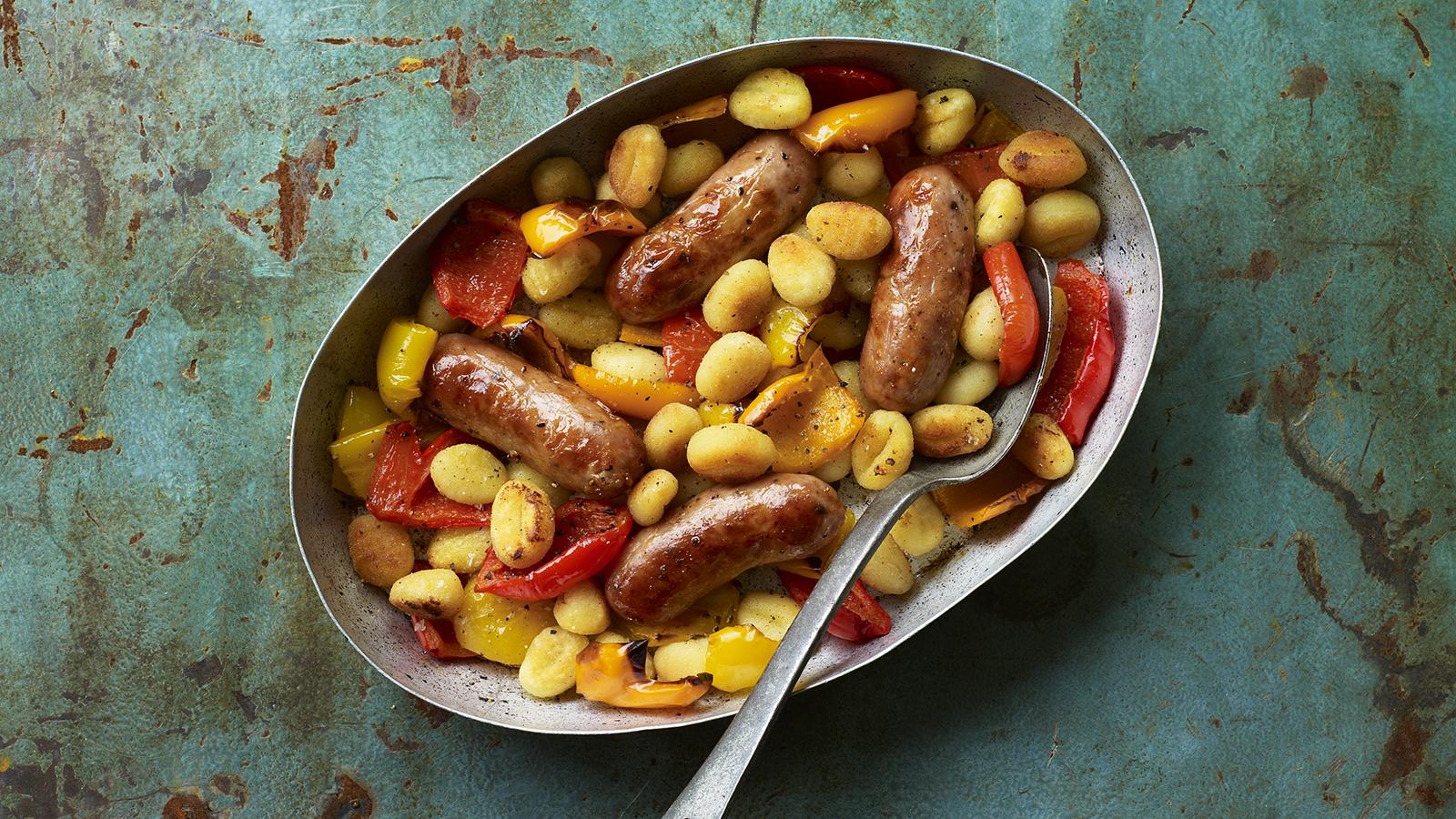 Oven Sheet Gnocchi and Sausage